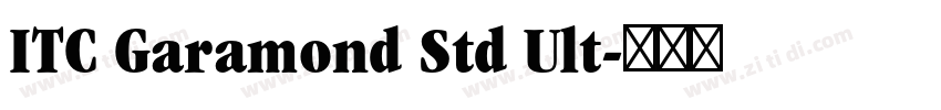 ITC Garamond Std Ult字体转换